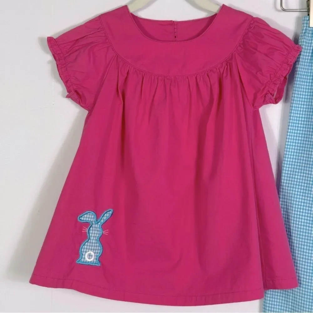 Lolly Wolly Doodle NWOT Easter set, Pink & Blue, girls size 4